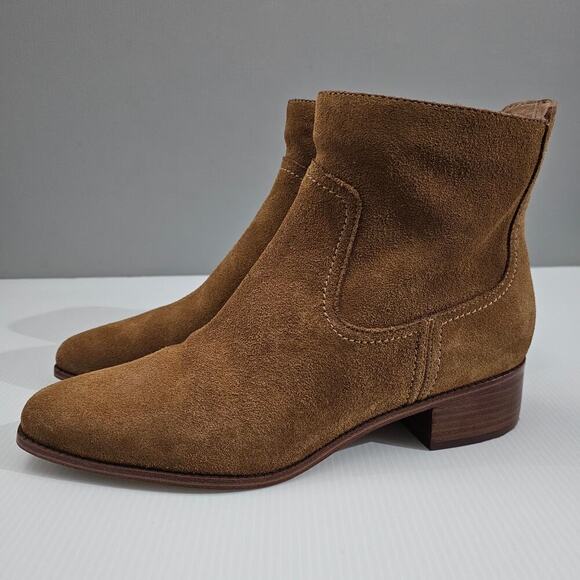 Cole Haan Shoes - Cole Haan Naia Ankle Bootie Western Cowgirl Golden Toffee Suede Size 9.5